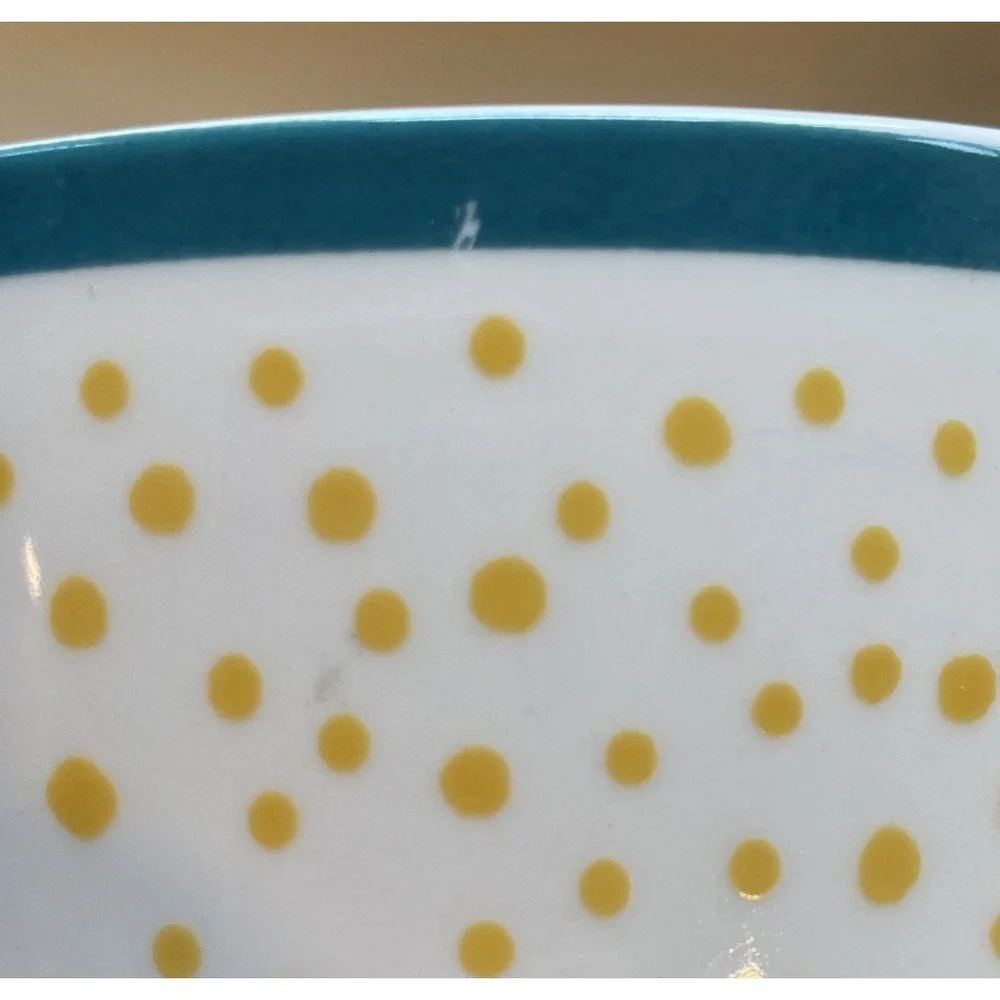 Breezy Blossom Crock Utensil Holder Pioneer Woman Floral Yellow Polka Dot 6